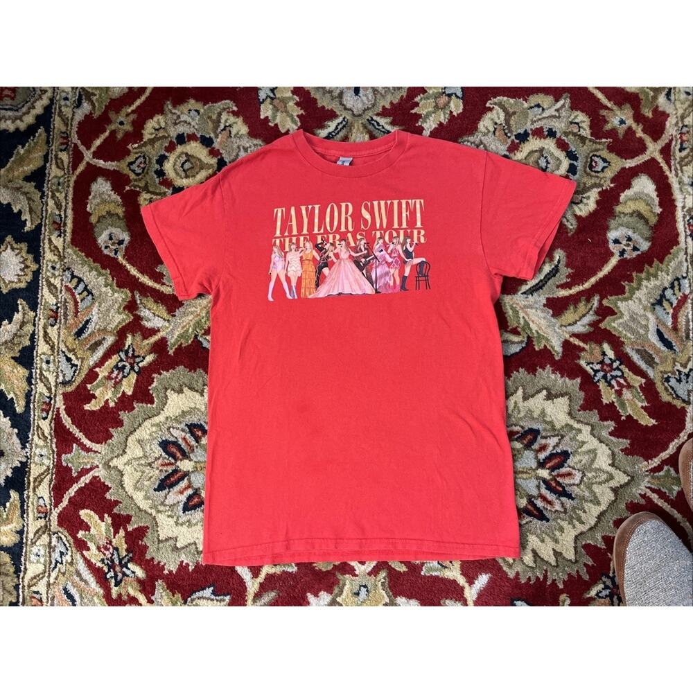 Lot Of 2 Taylor Swift Era's Tour RED Crop Tee Shirt Small Swiftie - Picture 3 of 8